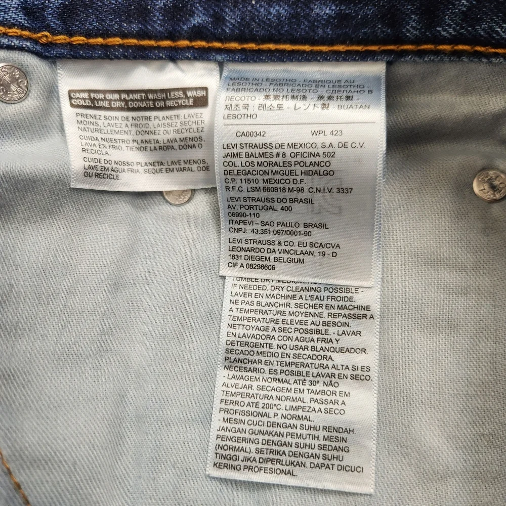 Levi's 559 Relaxed Fit Straight Leg Denim Blue Jeans Mens Size 42x30